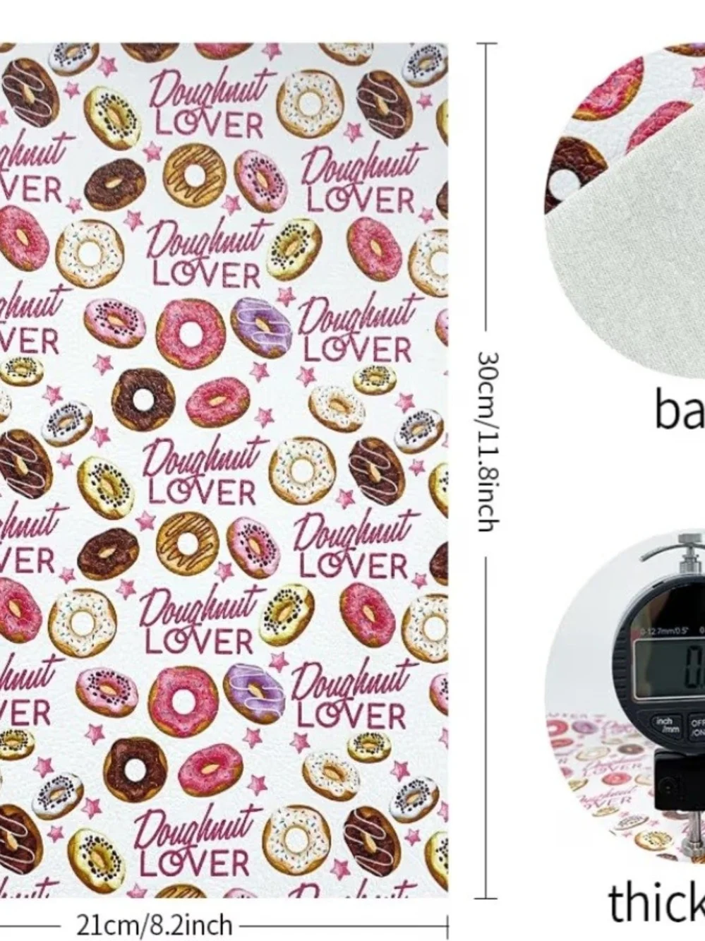 Colorful Heart & Donut Pattern Faux Leather Dog Pet Collar Accessories NEW
